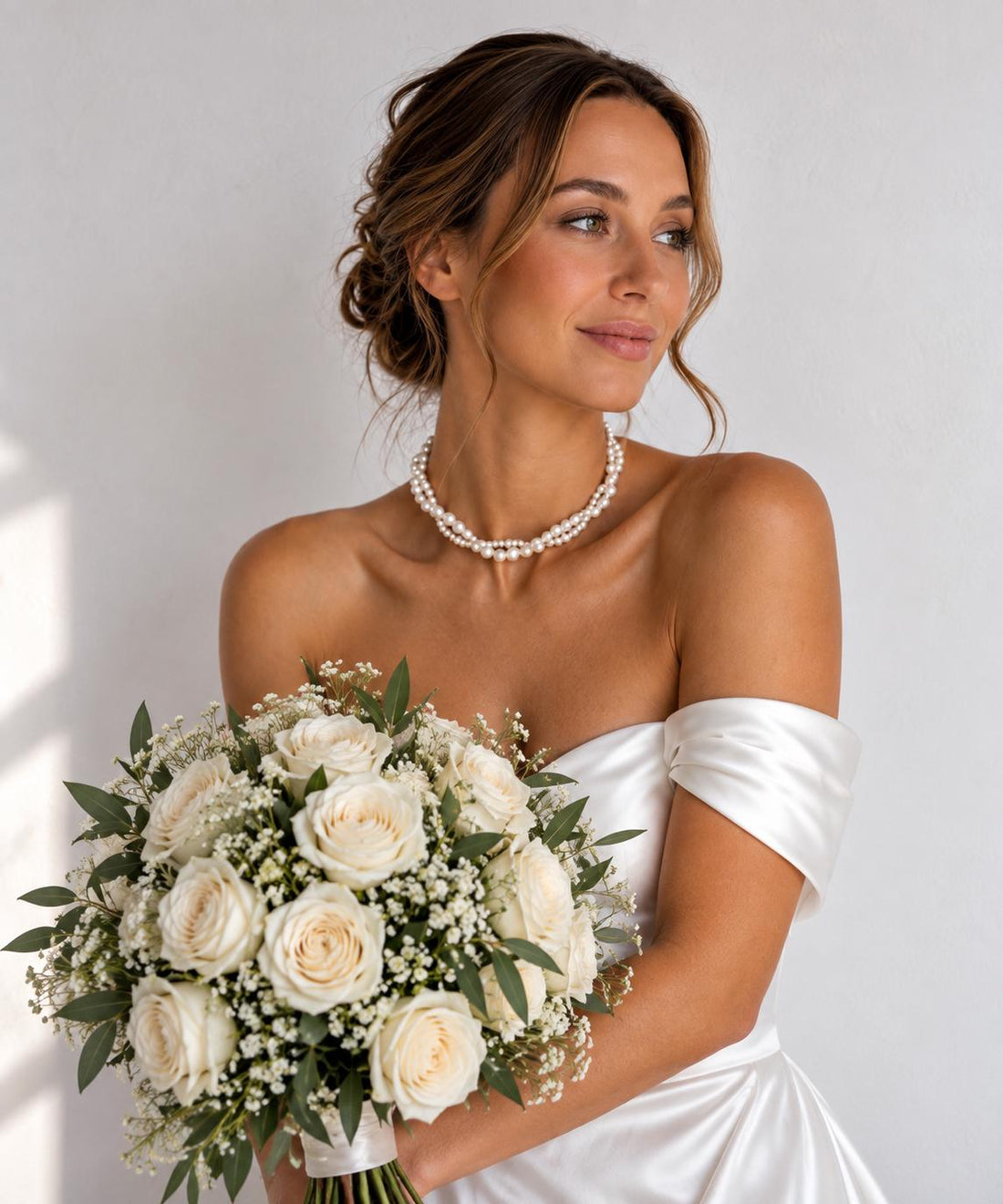 Ethereal Pearl Bridal Necklace, Brides Wedding Jewelry